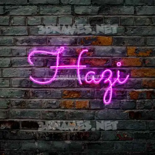 hazi in Pink Neon style - 3D name wallpaper hazi in Pink Neon style - 3D name wallpaper