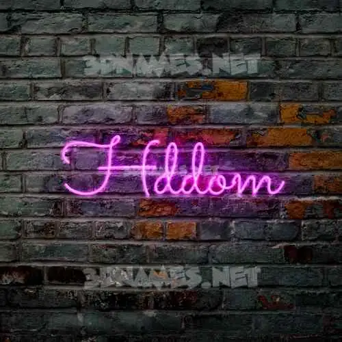 hddom in Pink Neon style - 3D name wallpaper hddom in Pink Neon style - 3D name wallpaper