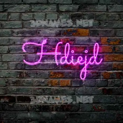 hdiejd in Pink Neon style - 3D name wallpaper hdiejd in Pink Neon style - 3D name wallpaper