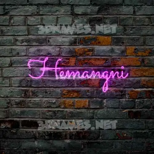 hemangni in Pink Neon style - 3D name wallpaper