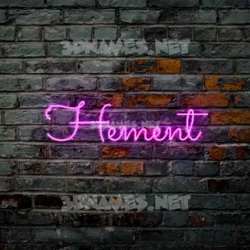 hement in Pink Neon style - 3D name wallpaper hement in Pink Neon style - 3D name wallpaper