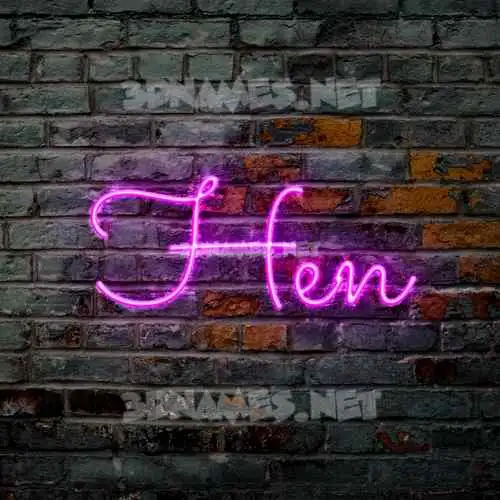 hen in Pink Neon style - 3D name wallpaper hen in Pink Neon style - 3D name wallpaper