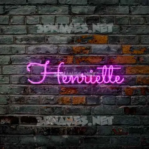 henriette in Pink Neon style - 3D name wallpaper henriette in Pink Neon style - 3D name wallpaper