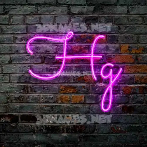 hg in Pink Neon style - 3D name wallpaper