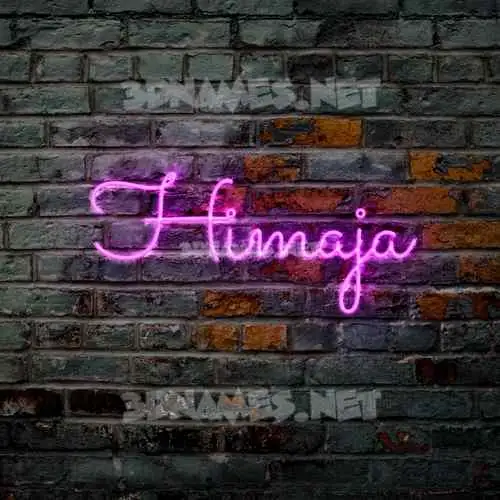himaja in Pink Neon style - 3D name wallpaper