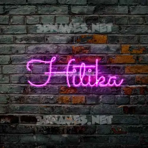 hitika in Pink Neon style - 3D name wallpaper