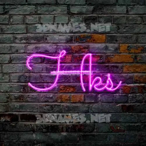 hks in Pink Neon style - 3D name wallpaper