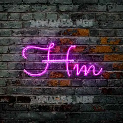 hm in Pink Neon style - 3D name wallpaper
