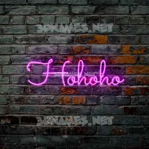 hohoho in Pink Neon style - 3D name wallpaper hohoho in Pink Neon style - 3D name wallpaper