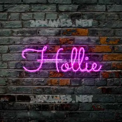 hollie in Pink Neon style - 3D name wallpaper hollie in Pink Neon style - 3D name wallpaper