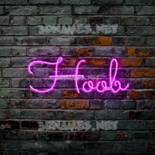 hoob in Pink Neon style - 3D name wallpaper hoob in Pink Neon style - 3D name wallpaper