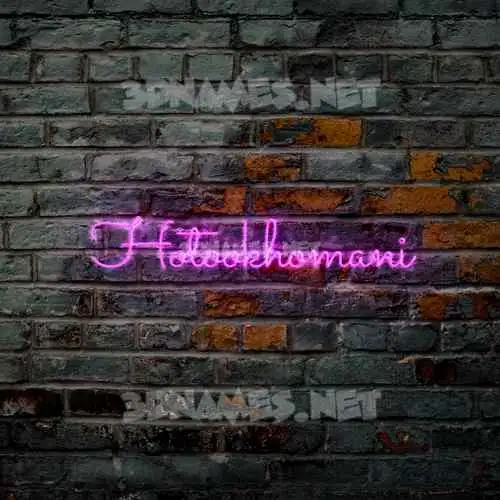 hotookhomani in Pink Neon style - 3D name wallpaper