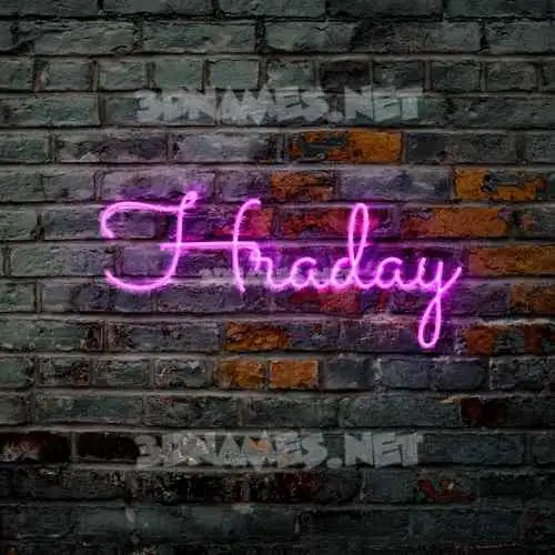 hraday in Pink Neon style - 3D name wallpaper