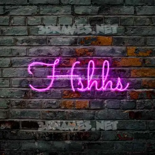 hshhs in Pink Neon style - 3D name wallpaper hshhs in Pink Neon style - 3D name wallpaper