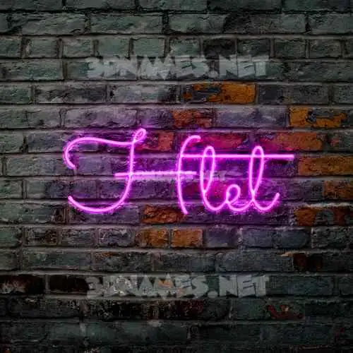 htet in Pink Neon style - 3D name wallpaper