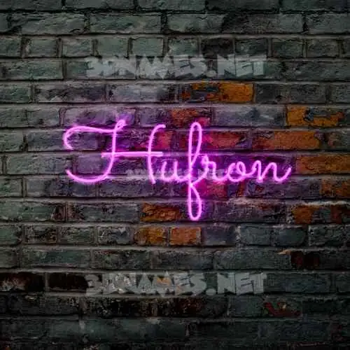 hufron in Pink Neon style - 3D name wallpaper hufron in Pink Neon style - 3D name wallpaper