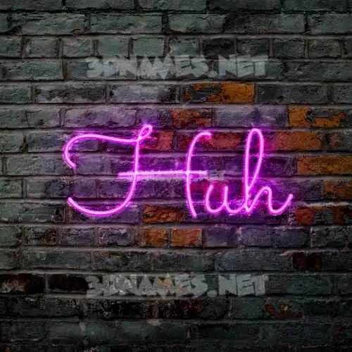 huh in Pink Neon style - 3D name wallpaper huh in Pink Neon style - 3D name wallpaper