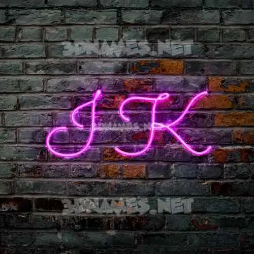 i k in Pink Neon style - 3D name wallpaper