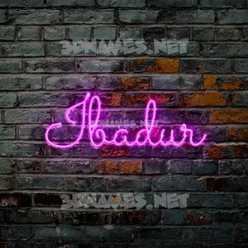 ibadur in Pink Neon style - 3D name wallpaper ibadur in Pink Neon style - 3D name wallpaper