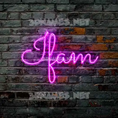 ifam in Pink Neon style - 3D name wallpaper ifam in Pink Neon style - 3D name wallpaper
