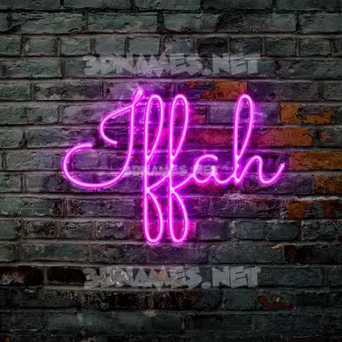 iffah in Pink Neon style - 3D name wallpaper iffah in Pink Neon style - 3D name wallpaper