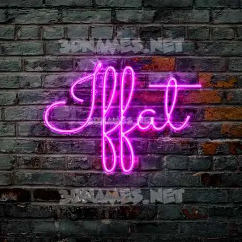 iffat in Pink Neon style - 3D name wallpaper iffat in Pink Neon style - 3D name wallpaper