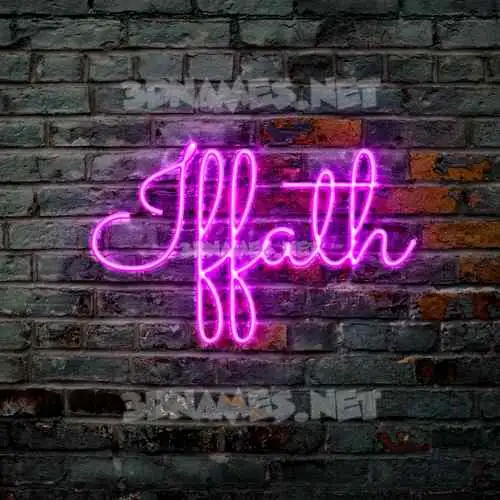 iffath in Pink Neon style - 3D name wallpaper iffath in Pink Neon style - 3D name wallpaper
