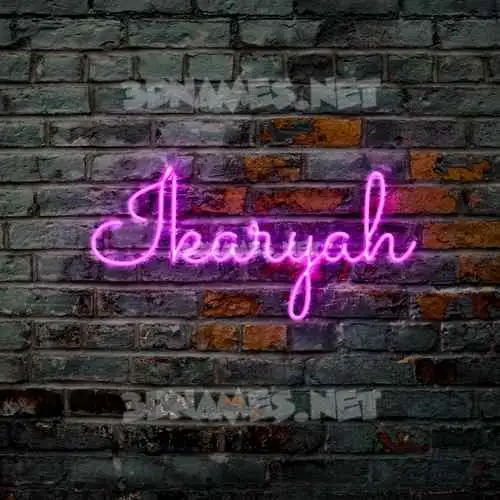 ikaryah in Pink Neon style - 3D name wallpaper ikaryah in Pink Neon style - 3D name wallpaper