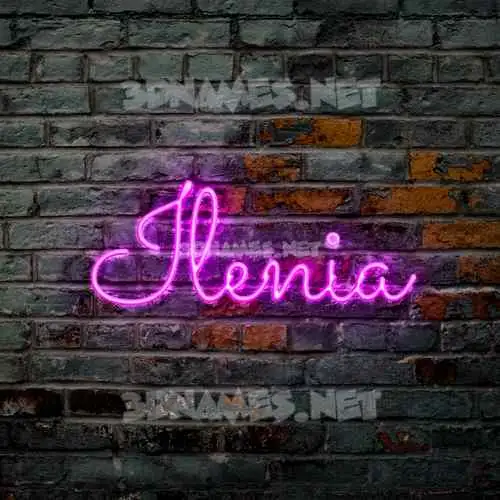 ilenia in Pink Neon style - 3D name wallpaper