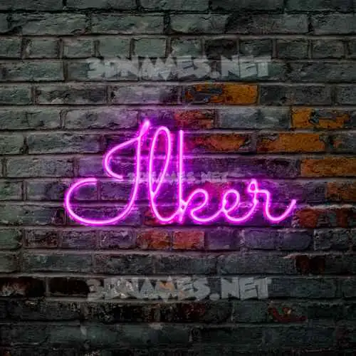ilker in Pink Neon style - 3D name wallpaper ilker in Pink Neon style - 3D name wallpaper