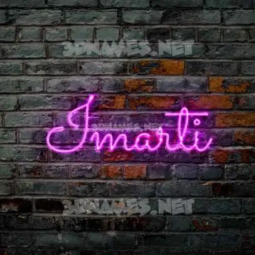 imarti in Pink Neon style - 3D name wallpaper