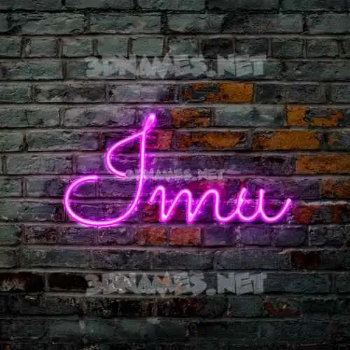 imu in Pink Neon style - 3D name wallpaper