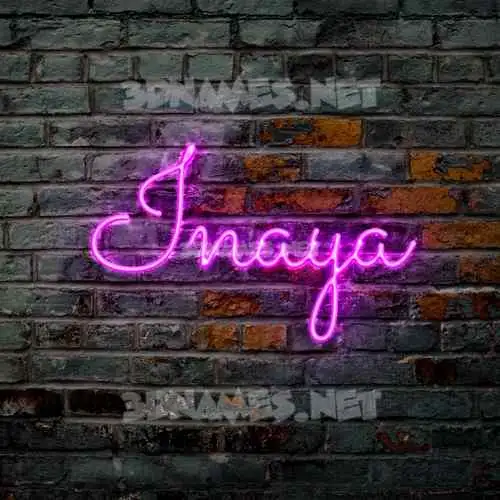 inaya in Pink Neon style - 3D name wallpaper inaya in Pink Neon style - 3D name wallpaper