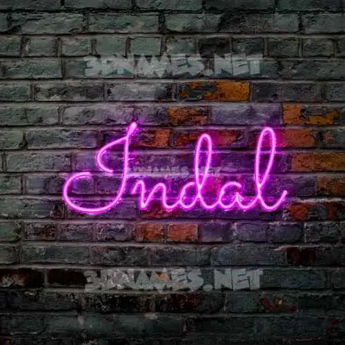 indal in Pink Neon style - 3D name wallpaper indal in Pink Neon style - 3D name wallpaper