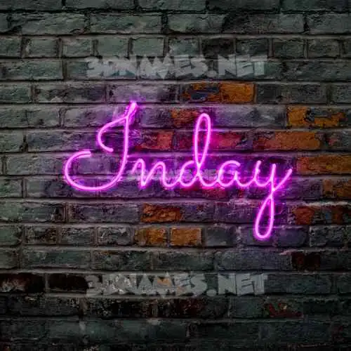inday in Pink Neon style - 3D name wallpaper inday in Pink Neon style - 3D name wallpaper