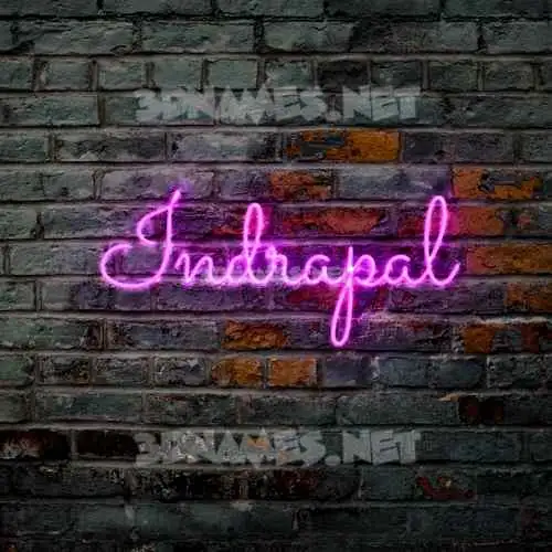 indrapal in Pink Neon style - 3D name wallpaper