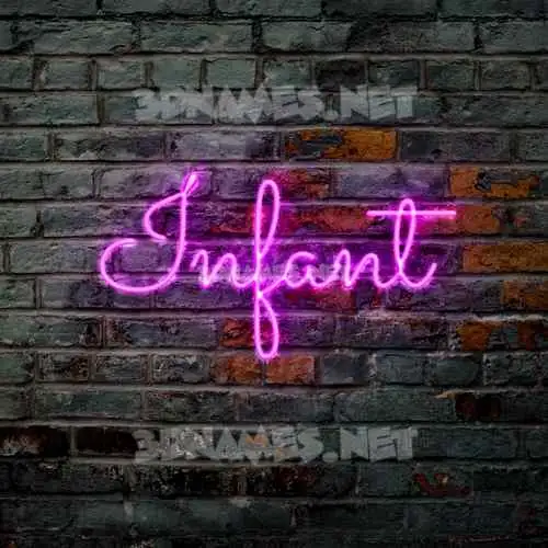 infant in Pink Neon style - 3D name wallpaper infant in Pink Neon style - 3D name wallpaper
