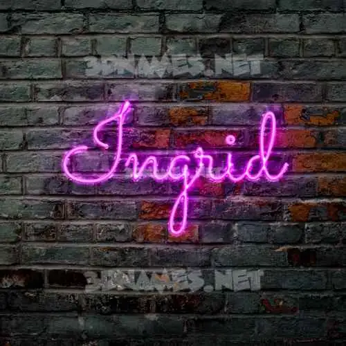 ingrid in Pink Neon style - 3D name wallpaper ingrid in Pink Neon style - 3D name wallpaper