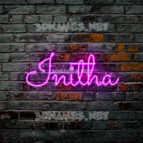 initha in Pink Neon style - 3D name wallpaper initha in Pink Neon style - 3D name wallpaper