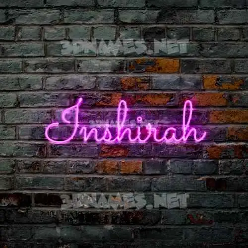 inshirah in Pink Neon style - 3D name wallpaper inshirah in Pink Neon style - 3D name wallpaper