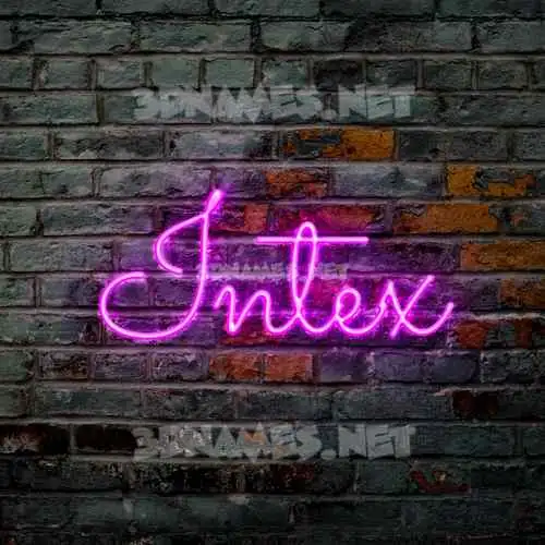 intex in Pink Neon style - 3D name wallpaper intex in Pink Neon style - 3D name wallpaper
