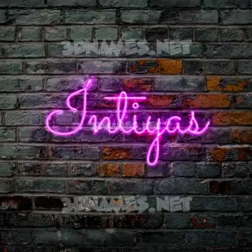 intiyas in Pink Neon style - 3D name wallpaper intiyas in Pink Neon style - 3D name wallpaper