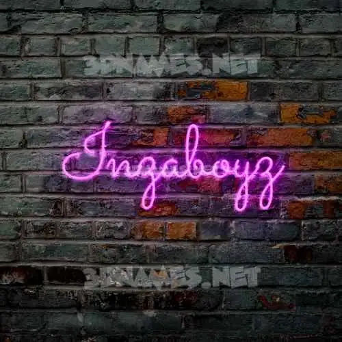 inzaboyz in Pink Neon style - 3D name wallpaper inzaboyz in Pink Neon style - 3D name wallpaper