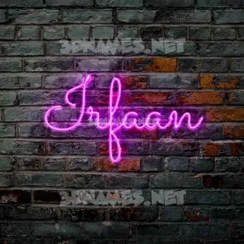 irfaan in Pink Neon style - 3D name wallpaper irfaan in Pink Neon style - 3D name wallpaper