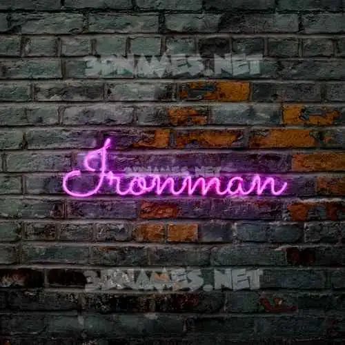ironman in Pink Neon style - 3D name wallpaper ironman in Pink Neon style - 3D name wallpaper