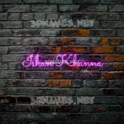 ishan khanna in Pink Neon style - 3D name wallpaper ishan khanna in Pink Neon style - 3D name wallpaper