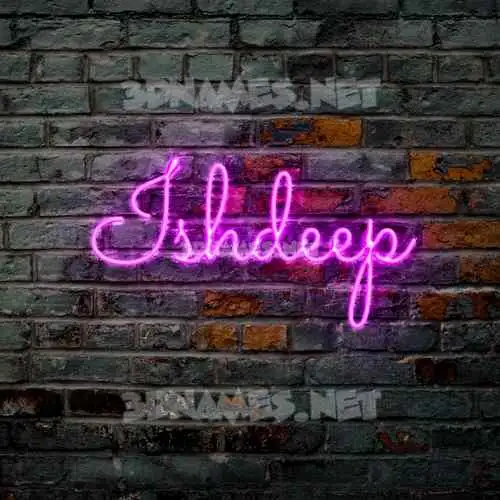 ishdeep in Pink Neon style - 3D name wallpaper ishdeep in Pink Neon style - 3D name wallpaper