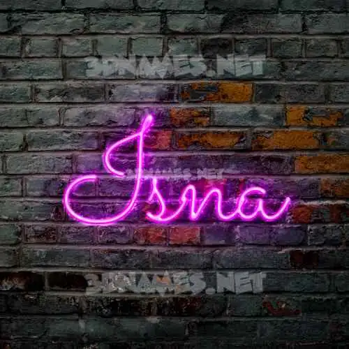 isna in Pink Neon style - 3D name wallpaper isna in Pink Neon style - 3D name wallpaper
