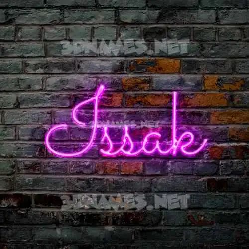 issak in Pink Neon style - 3D name wallpaper issak in Pink Neon style - 3D name wallpaper