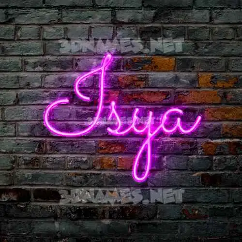 isya in Pink Neon style - 3D name wallpaper isya in Pink Neon style - 3D name wallpaper